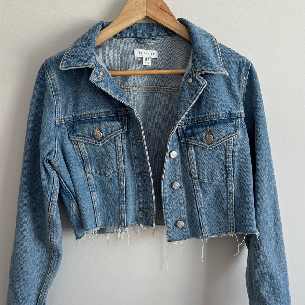 Topshop Crop Denim Jacket